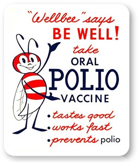 A 1963 poster encouraging polio vaccinations.